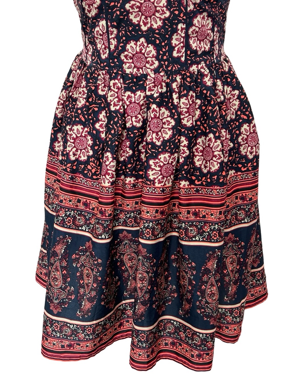 Band of Gypsies Floral Mini Dress Coastal Cowgirl Festival Boho Smocked Medium - Picture 4 of 8